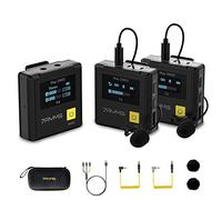 7RYMS iRay DW20 Wireless Lavalier Microphone with Hi-Fi Audio, 656ft Transmissio, Safety Mode, LCD Display, Wireless Microphone System for DSLR Camera/Camcorders/iPhone/Android/PC/Live Streaming