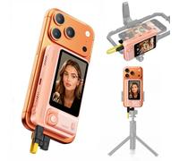 7RYMS Qshot V2 Selfie Monitor Screen for iPhone & Android, 4K 60fps Magnetic Back Camera Monitor with Remote, Built-in Speaker, 1/4” Mount,Phone Monitor Screen for Vlog Live Streaming & TikTok(Pink)