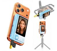 7RYMS Qshot V2 Selfie Monitor Screen for iPhone & Android, 4K 60fps Magnetic Back Camera Monitor with Remote, Built-in Speaker, 1/4” Mount,Phone Monitor Screen for Vlog Live Streaming & TikTok(Blue)