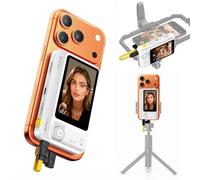 7RYMS Qshot V2 Selfie Monitor Screen for iPhone & Android, 4K 60fps Magnetic Back Camera Monitor with Remote, Built-in Speaker, 1/4” Mount,Phone Monitor Screen for Vlog Live Streaming & TikTok(White)