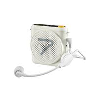 7RYMS WA1(SE) Portable Voice Amplifier with Wired Microphone Headset,164ft Range, 23H Battery, DSP Denoise, Bluetooth/AUX, 10-Level Volume, for Teachers, Coaches, Tour Guides(White)