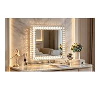 7Seas Crystal Hollywood Vanity Mirror Wall Mount & Tabletop Chrome In Silver Silver