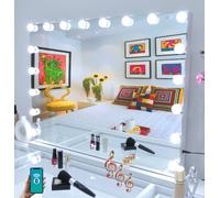 7Seas Hollywood Led 80X63Cm Vanity Makeup Mirror Bluetooth Speakers Touch Screen - Wall Tabletop In White White One Size