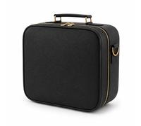 7Seas Hollywood Led Makeup Travel Case With Touch Mirror & Adjustable Dividers Black Black