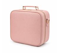 7seas Hollywood LED Makeup Travel Case with Touch Mirror & Adjustable Dividers Pink