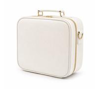7Seas Hollywood Led Makeup Travel Case With Touch Mirror & Adjustable Dividers White White