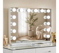 7seas Hollywood Vanity LED 80x63cm Makeup Mirror 14 E27 LED Bulbs Bluetooth - Tabletop Wall in White