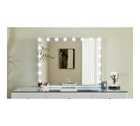 7seas Hollywood Vanity Mirror with Bluetooth, 18 LED Lights, 80 x 63cm in White