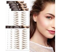 7Sheets Eyebrow Tattoo Stickers 4D Hair-like Waterproof Natural Fake Eyebrow Stickers,Long Lasting Eyebrow Grooming Shaping Perfect for Women and Girls (Brown) (Brown)