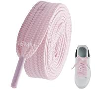 7STROBBS 1 Pairs 16MM Thick Wide Shoe Laces for Adida Campus, Flat Chunky Replacement Shoelaces for Mcqueen, Converse, Air Force 1, School, Trainers, Pink 140CM