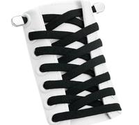 7STROBBS 2 PAIRS No Tie Elastic Laces, 8MM Easy Shoelaces for Trainers Sport Running Walking Boots, Tieless Quick Flat Shoe Lace for Adults Kids Smooth Buckles Black 120CM