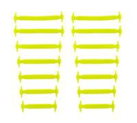 7STROBBS 2 PAIRS No Tie Elastic Laces, Easy Silicone Shoelaces for Trainers Sport Running Walking Boots, Tieless Air Force Shoe Lace for Adults Yellow