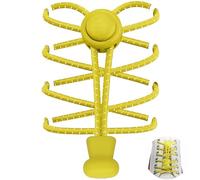 7STROBBS 2 PAIRS No Tie Elastic Trainer Laces, Easy Lock Shoelaces for Sport Running Walking Boots, String Shoe Lace for Adults Kids Women Mens Yellow