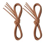 7STROBBS 2 Pairs Premium Waxed Shoe Laces, 2.5MM Thin Round Shoelaces for Formal Leather Dress Boat Wedding Shoes, Replacement Shoestrings for Oxford Brogues Desert Boots Light Brown 100CM