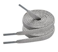 7STROBBS 2 Pairs Strong Trainers Shoelaces, 8MM Wide Flat Shoe Laces for Converse Shoes, Sneakers, Casual Shoes, Athletic Shoe, Light Grey 150CM