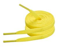 7STROBBS 2 Pairs Strong Trainers Shoelaces, 8MM Wide Flat Shoe Laces for Converse Shoes, Sneakers, Casual Shoes, Athletic Shoe, Yellow 120CM