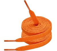 7STROBBS 2 Pairs Strong Trainers Shoelaces, 8MM Wide Flat Shoe Laces for Converse Shoes, Sneakers, Casual Shoes, Athletic Shoe, Orange 100CM