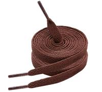 7STROBBS 2 Pairs Strong Trainers Shoelaces, 8MM Wide Flat Shoe Laces for Converse Shoes, Sneakers, Casual Shoes, Athletic Shoe, Brown 100CM