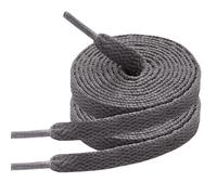 7STROBBS 2 Pairs Strong Trainers Shoelaces, 8MM Wide Flat Shoe Laces for Converse Shoes, Sneakers, Casual Shoes, Athletic Shoe, Grey 60CM