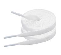 7STROBBS 2 Pairs Strong Trainers Shoelaces, 8MM Wide Flat Shoe Laces for Converse Shoes, Sneakers, Casual Shoes, Athletic Shoe, White 60CM