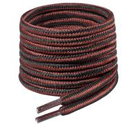 7STROBBS 2 PAIRS Strong Work Boot Laces, Heavy Duty Round Shoelaces for Walking Boots, Trainers Shoes, Hiking Boots, Safety Boots, Thick Shoe Lace Brown Black 100CM