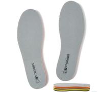 7STROBBS Memory Foam Insoles for Double Sided, 7MM Thick Inner Soles for Men Women, Comfort Cushion Shoe Inserts for Trainer, Work Boots, Walking Shoes Grey UK 5