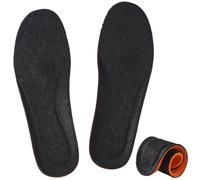 7STROBBS Thermal Memory Foam Insoles for Men Women, Warm Felt Inner Soles, Cushion Fleece Wool Inserts for Winter Shoes, Slippers, Welly, Snow Walking Boots Black UK 7