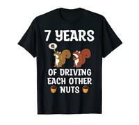 7th 7-Years Seven Wedding Anniversary Funny Couple Him Her T-Shirt