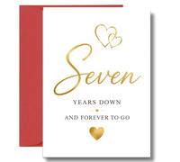 7th Anniversary Card Seven Years Down Forever To Go A142