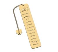 7th Anniversary Wedding Gifts for Her Him 7 Year Gifts for Husband Wife Romantic Keepsake for Couple Wife Husband 7 Year Wedding Anniversary Present Bookmark for Bool Lovers