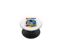7th Birthday Astronaut Space Building Blocks Bricks Boys Kid PopSockets Adhesive PopGrip