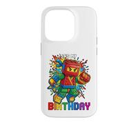 7th Birthday Boy Ninja Brick Block Master Builder 7 Year Kid Case for iPhone 14 Pro