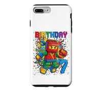 7th Birthday Boy Ninja Brick Block Master Builder 7 Year Kid Case for iPhone 7 Plus/8 Plus