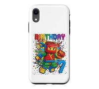 7th Birthday Boy Ninja Brick Block Master Builder 7 Year Kid Case for iPhone XR