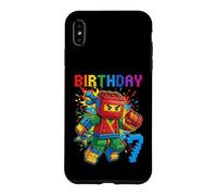 7th Birthday Boy Ninja Brick Block Master Builder 7 Year Kid Case for iPhone XS Max
