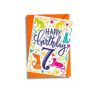 7th Birthday Card For Dog, Scoff Paper Edible Happy Birthday Dog Card - The Card Your Dog Can Eat! Happy Birthday 7th, Single A5, Chicken Flavoured Card. Ideal Treat, Snack, Gift Or For Your Pet