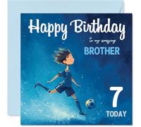 7th Birthday Cards for Boys, Football Boy
