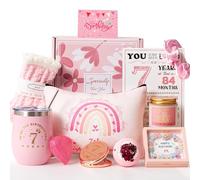 7th Birthday Gifts for Girls,Happy 7th Pamper Gift Basket Ideas for Daughter, Cute Unique Sweet 7 Year Old Birthday Hampers Presents for Her,Best Friend Niece,Granddaughter, Sister, Friend, Teens