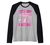 7th Birthday Girls Seven Years Old It's My 7 Bday Raglan Baseball Tee
