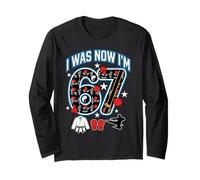 7th Birthday I was 6 Now I'm 7 Karate 67 Martial Arts Long Sleeve T-Shirt