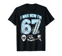 7th Birthday I was 6 Now I'm 7 Six Seven 67 Ice Hockey T-Shirt