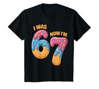 7th Birthday I was 6 Now Im 7 Year Old 6 7 Ice Cream Drip T-Shirt