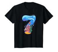 7th Birthday Ocean & Sea Animals Shark Kids Seven Years Old T-Shirt