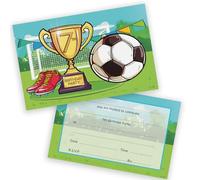 7th Birthday Party Invitations Kids - GOAL!! Its Football Time 28 Pack - Childrens Birthday Invitations for Boys/Girls A6 Bday Party Invites Invitation Cards with Folding Envelopes