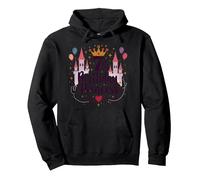7th Birthday Princess: Royal Castle Celebration Pullover Hoodie, Adult Unisex, Black, S
