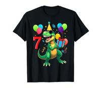 7th Birthday Shirt Boy Dinosaur Happy Bday T-rex Party Kids Value Graphic T-Shirt