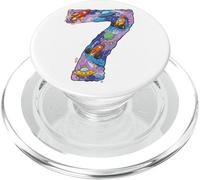 7th Birthday Space Rockets Planets UFO Seven PopSockets PopGrip for MagSafe