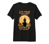 7th Grade Teacher By Day Witch By Night Halloween Costume Premium T-Shirt