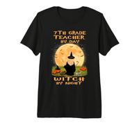 7th Grade Teacher By Day Witch By Night Halloween Costume Premium T-Shirt