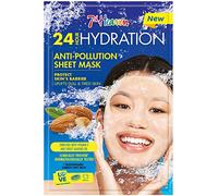 7th Heaven 24 Hour Hydration Biodegradable Bamboo Sheet Mask Enriched with Vitamin E to Protect the Skin's Barrier and Uplift Dull Tired Skin, Anti-Pollution, 1 Count